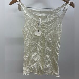 Anthropologie White Sleeveless Top